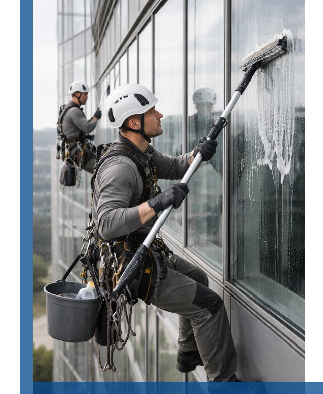 Высотная мойка сплошного остекления с выездом в Ртищеве