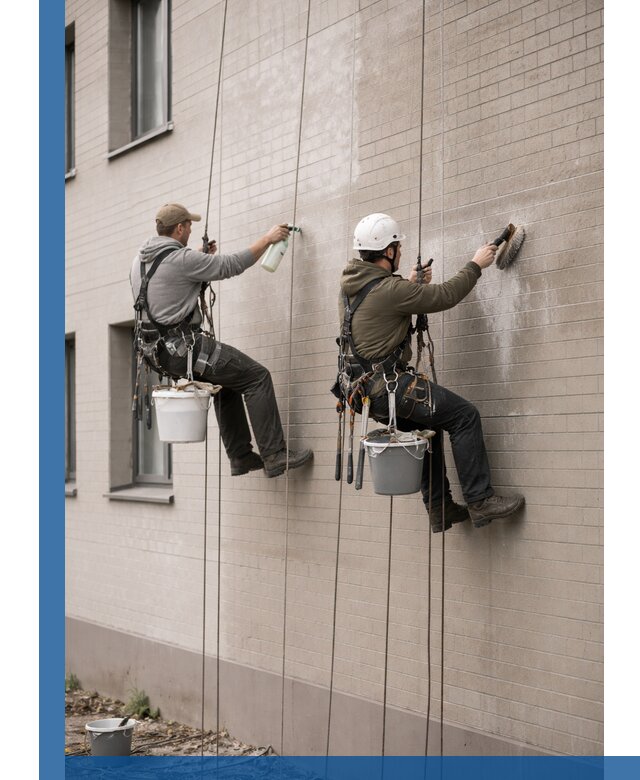 Удаление высолов с фасада зданий в Ртищеве без повреждений и следов