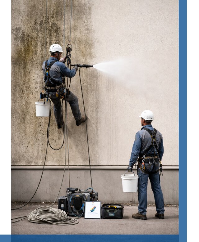 Очистка фасада от плесени в Ртищеве от 306 р. | ВЫСОТНИК-Ртщ