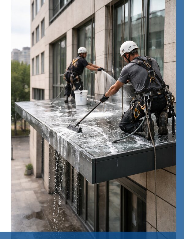 Мойка козырьков и навесов в Ртищеве от 3575 р. | ВЫСОТНИК-Ртщ