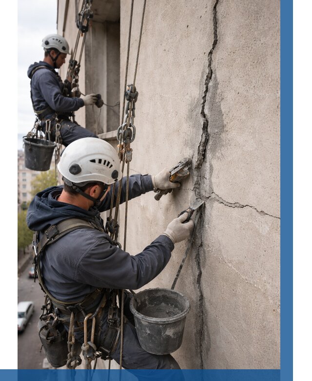 Заделка трещин на фасаде в Ртищеве от 919 р. | ВЫСОТНИК-Ртщ