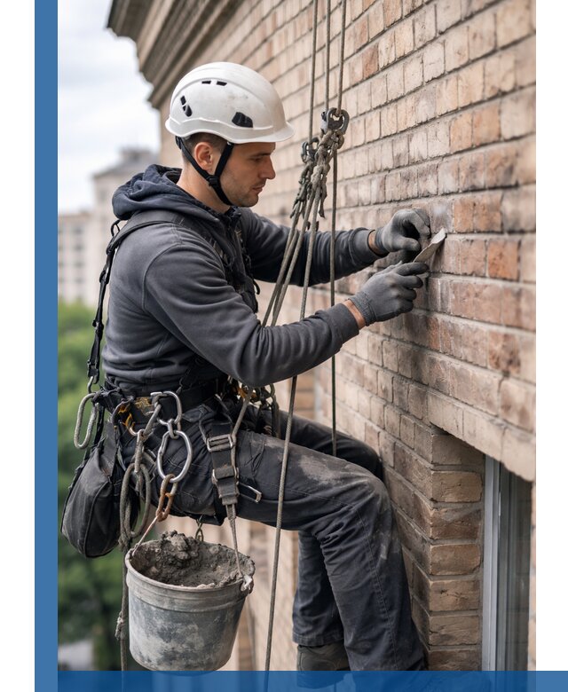 Качественный ремонт кирпичной кладки фасада в Ртищеве с гарантией