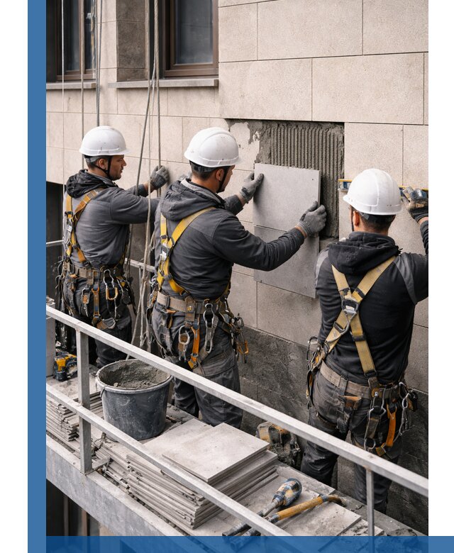 Ремонт облицовки фасада плиткой в Ртищеве с гарантией