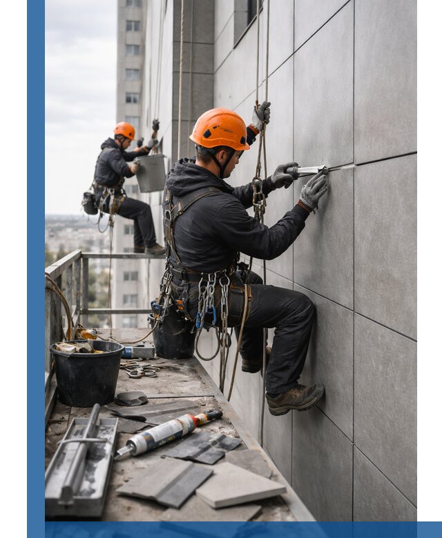 Профессиональный ремонт фасада из керамогранита в Ртищеве