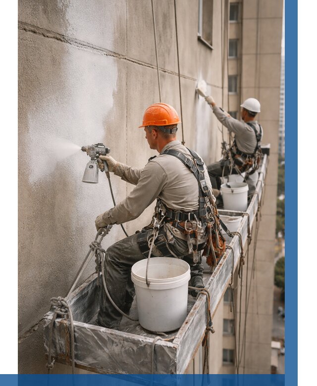 Грунтовка фасада на высоте в Ртищеве от 123 р. | ВЫСОТНИК-Ртщ