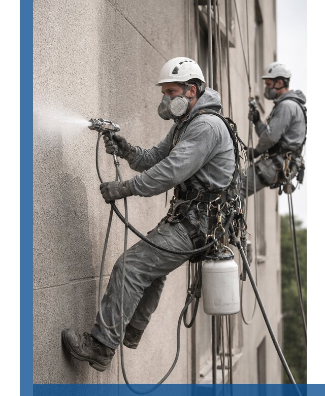 Безвоздушная покраска фасадов зданий в Ртищеве профессионально