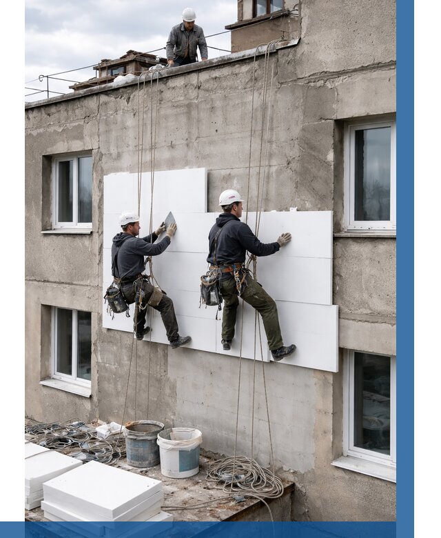 Утепление фасада пенополистиролом в Ртищеве от 1839 р. | ВЫСОТНИК-Ртщ