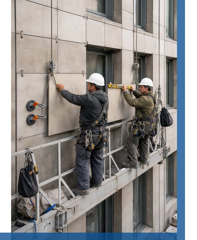 Монтаж керамогранита на фасад в Ртищеве от 2554 р. | ВЫСОТНИК-Ртщ