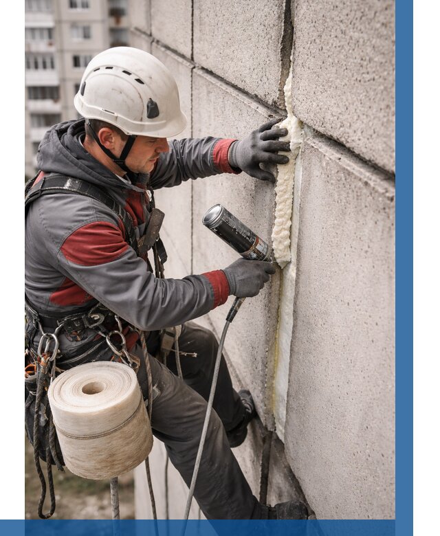 Утепление межпанельных швов в Ртищеве от 715 р. | ВЫСОТНИК-Ртщ