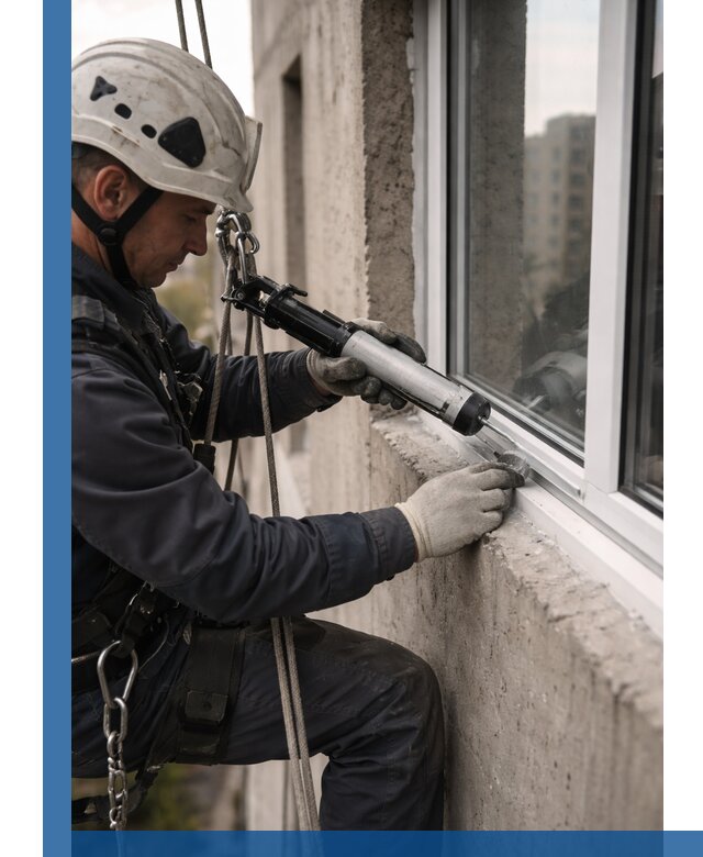 Герметизация оконных швов снаружи в Ртищеве профессионально