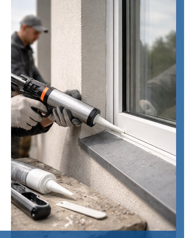 Герметизация монтажных швов окон в Ртищеве от 664 р. | ВЫСОТНИК-Ртщ