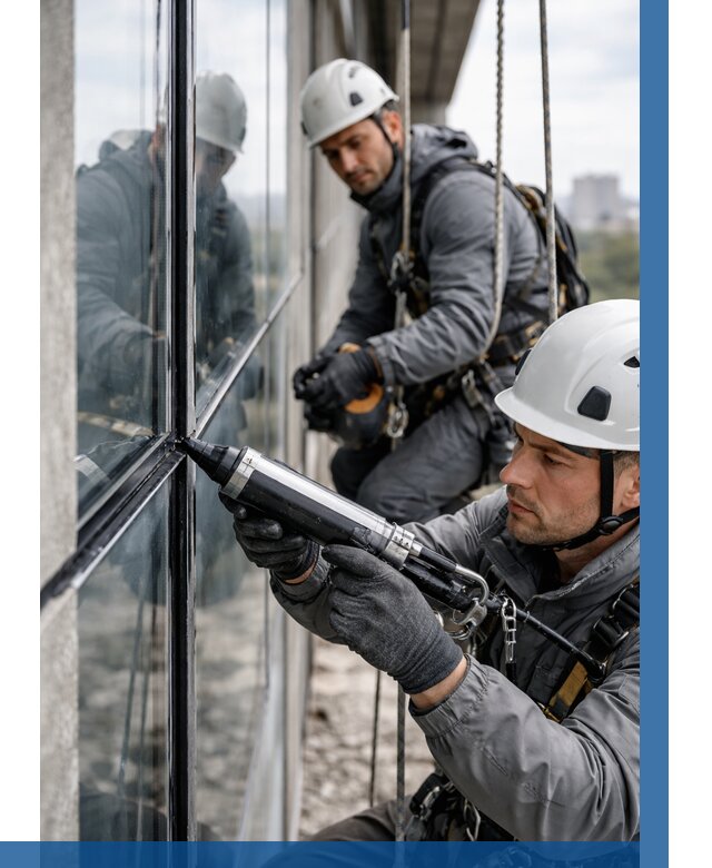 Герметизация витражных швов в Ртищеве от 664 р. | ВЫСОТНИК-Ртщ