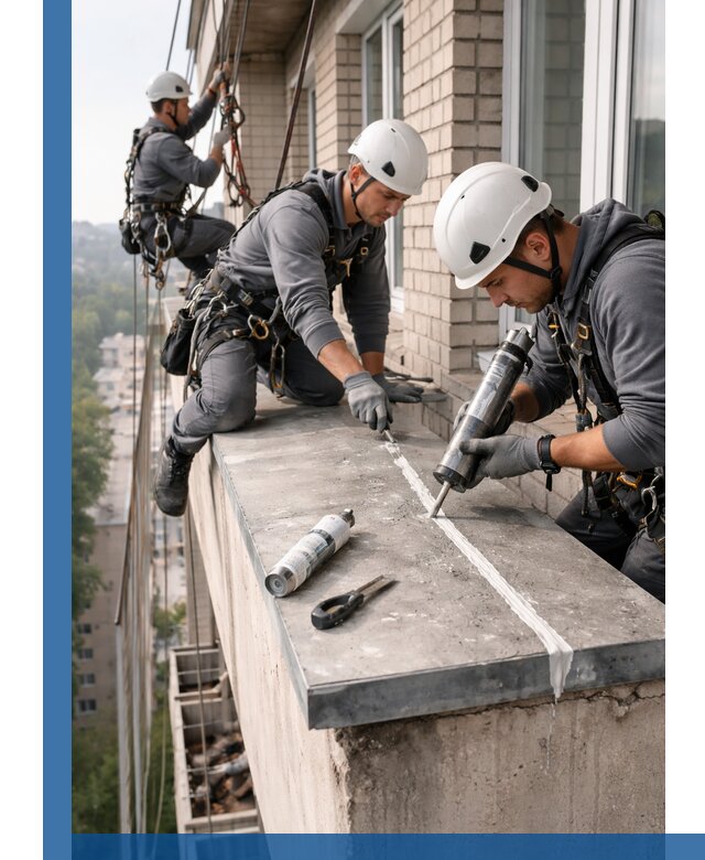 Герметизация балконного козырька в Ртищеве профессионально