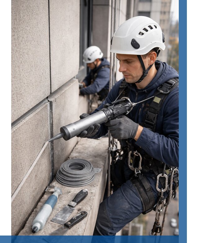 Герметизация деформационных швов фасада в Ртищеве от 715 | ВЫСОТНИК-Ртщ