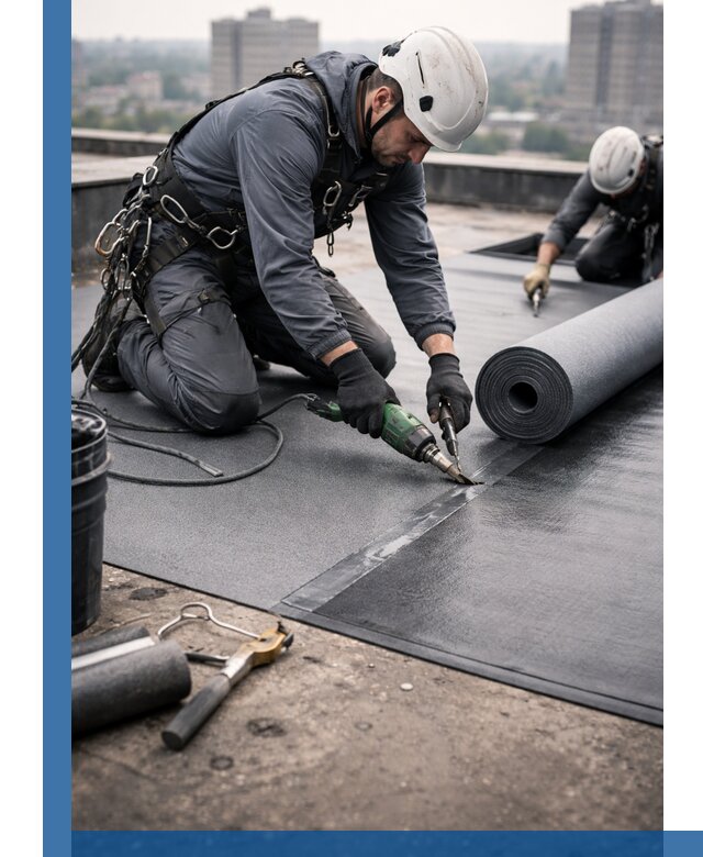 Ремонт мягкой кровли в Ртищеве с выездом промальпинистов