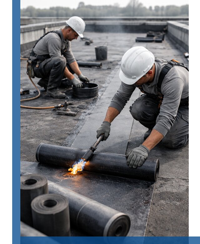 Ремонт рулонной кровли в Ртищеве герметизация и восстановление