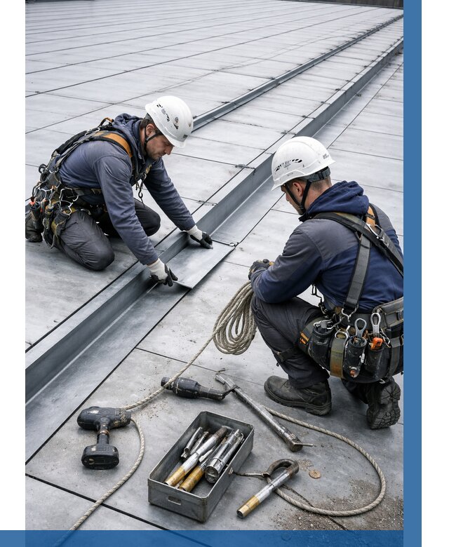 Ремонт фальцевой кровли в Ртищеве от 715 р. | ВЫСОТНИК-Ртщ