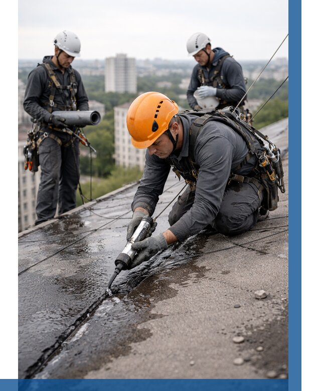 Устранение протечек кровли в Ртищеве от 12258 р. | ВЫСОТНИК-Ртщ