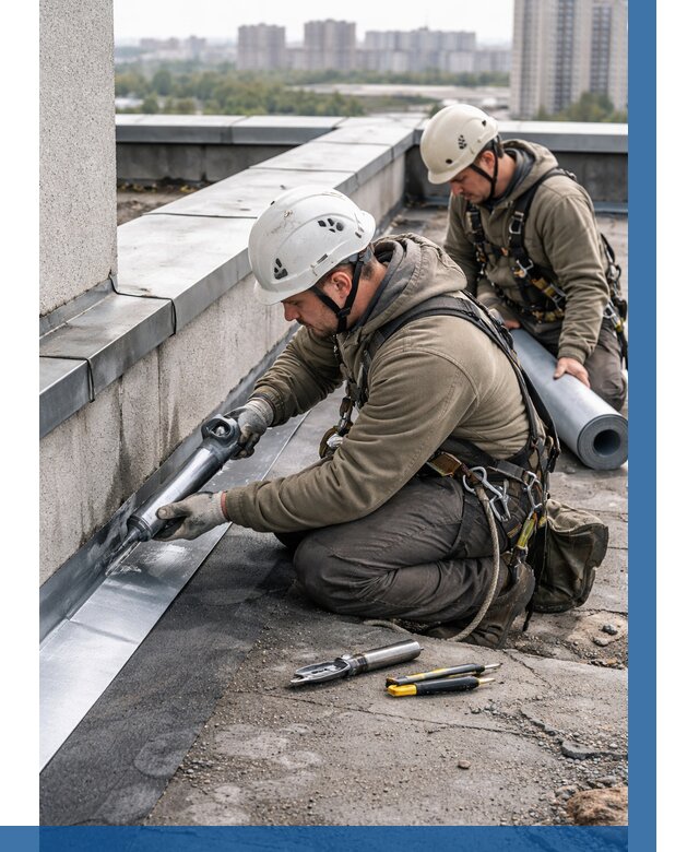 Ремонт кровельных примыканий в Ртищеве от 1226 р. | ВЫСОТНИК-Ртщ