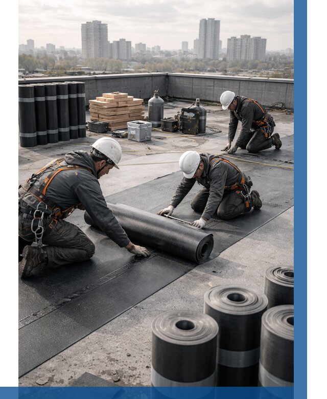 Монтаж мягкой кровли под ключ в Ртищеве от 460 р. | ВЫСОТНИК-Ртщ