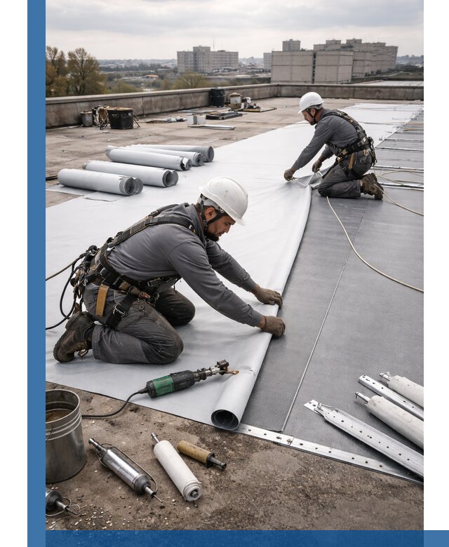 Монтаж мембранной кровли в Ртищеве для промышленных зданий