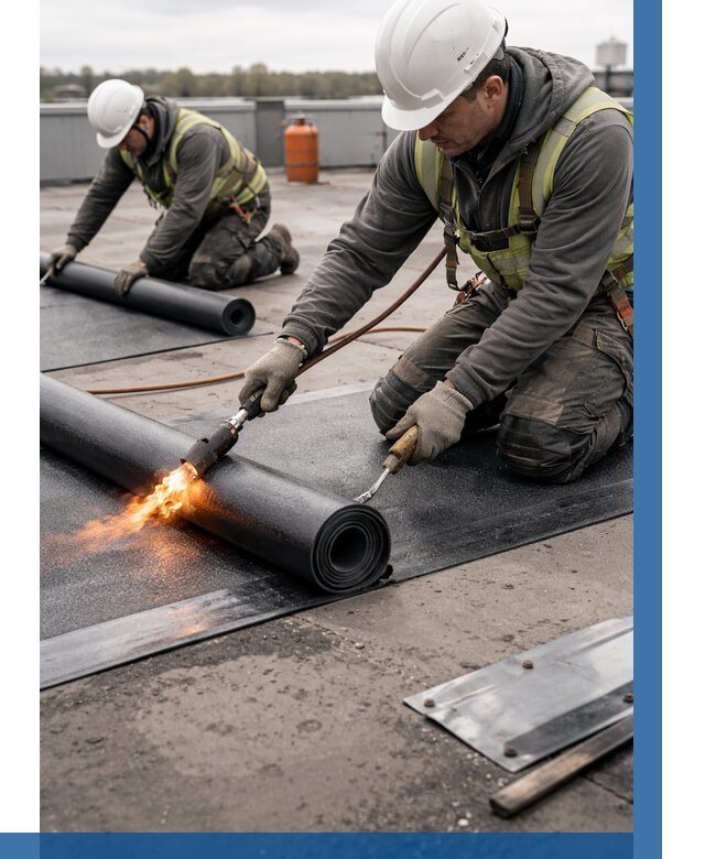 Монтаж наплавляемой кровли в Ртищеве от 868 р. — ВЫСОТНИК-Ртщ