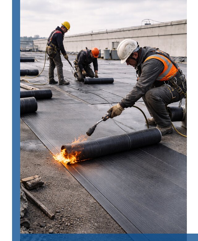 Монтаж наплавляемой кровли в Ртищеве профессионально