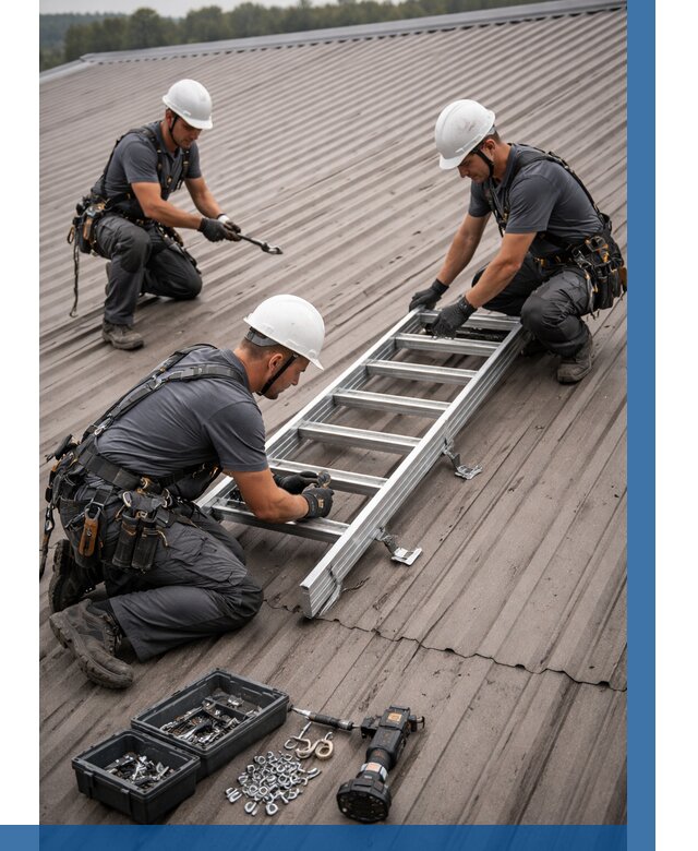 Монтаж кровельной лестницы в Ртищеве от 4597 р. | ВЫСОТНИК-Ртщ