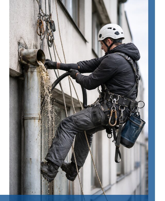 Прочистка водосточных труб в Ртищеве от 3575 р. | ВЫСОТНИК-Ртщ