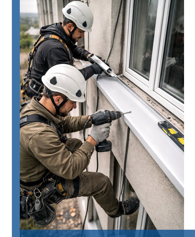 Профессиональный монтаж оконных отливов и отведения воды в Ртищеве