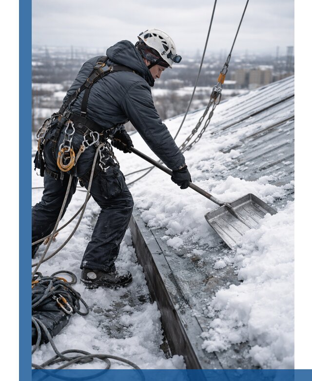 Профессиональная очистка кровли от снега и наледи в Ртищеве