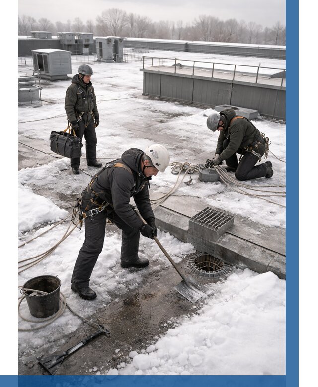 Абонентское обслуживание кровли зимой в Ртищеве от 8172 р. | ВЫСОТНИК-Ртщ