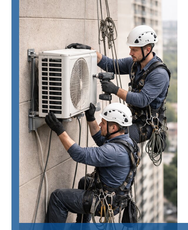 Монтаж внешнего блока кондиционера в Ртищеве установка и крепление