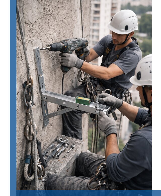 Установка кронштейнов кондиционера и крепежа в Ртищеве