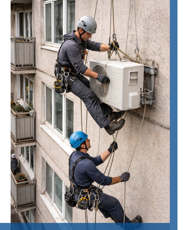 Перенос внешнего блока кондиционера в Ртищеве от 9194 р.| ВЫСОТНИК-Ртщ