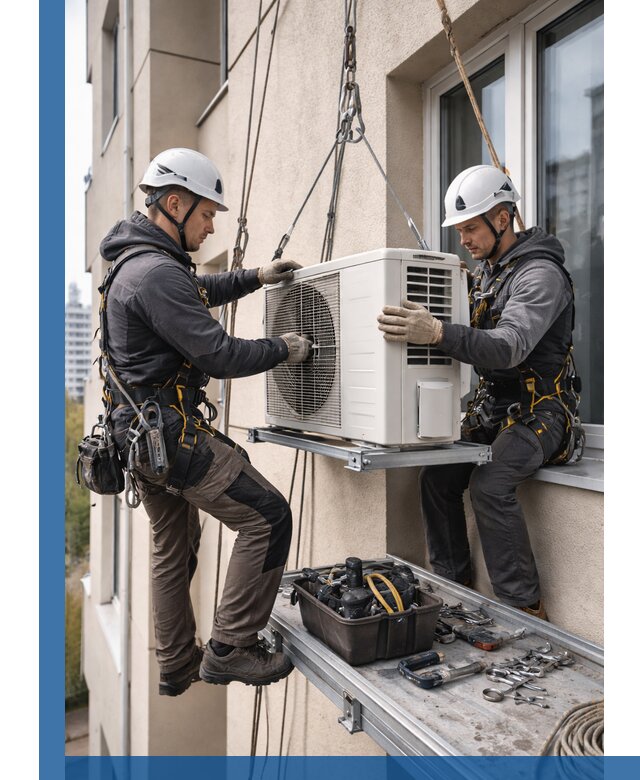 Перенос внешнего блока кондиционера в Ртищеве с монтажом и крепежом