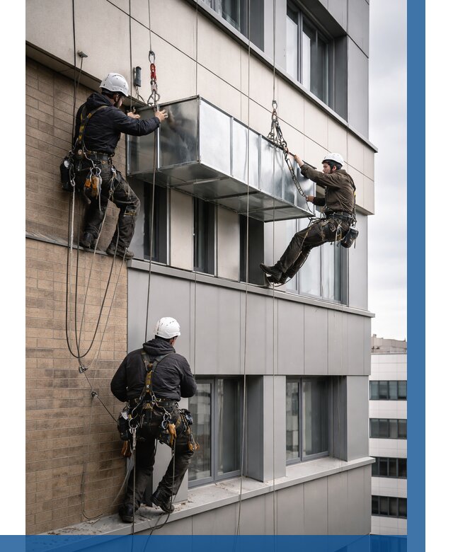 Монтаж воздуховодов на фасаде в Ртищеве от 1532 р. | ВЫСОТНИК-Ртщ