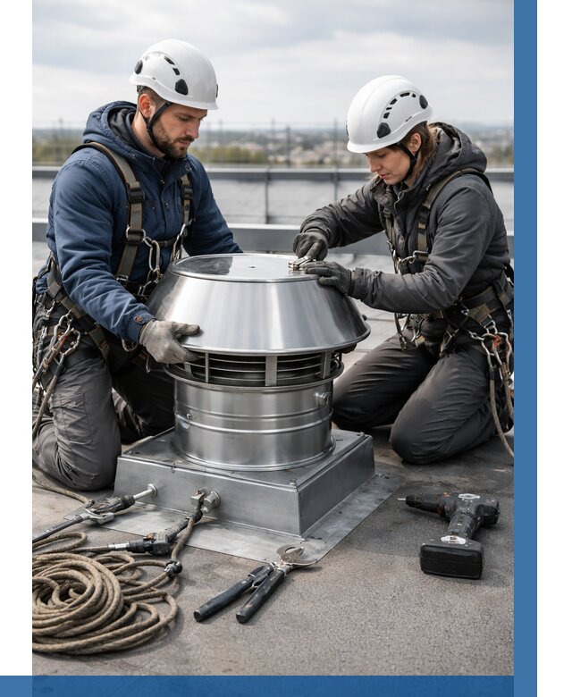 Установка дефлекторов на кровле в Ртищеве от 4597 р. | ВЫСОТНИК-Ртщ