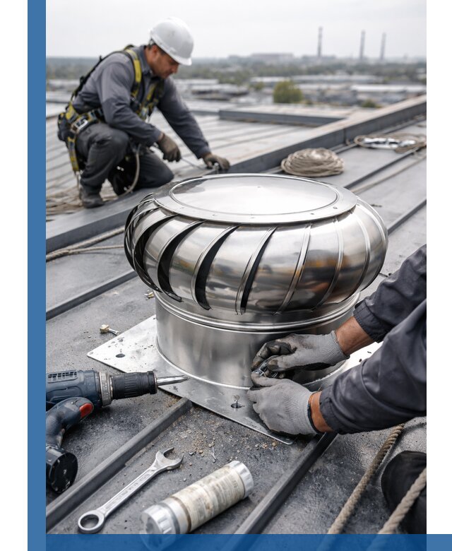 Установка дефлекторов на кровле в Ртищеве профессионально