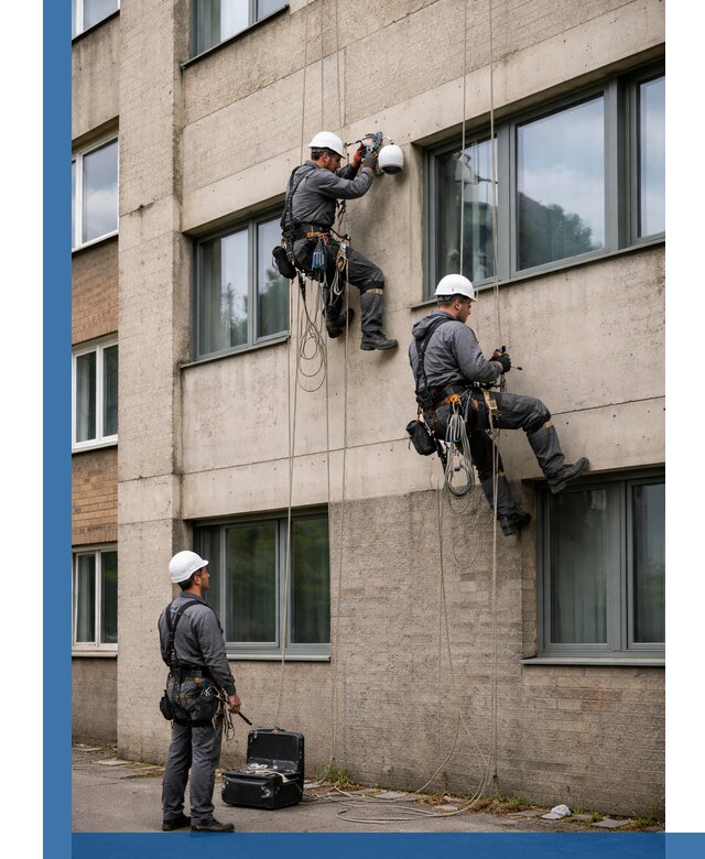 Монтаж фасадных камер видеонаблюдения в Ртищеве под ключ
