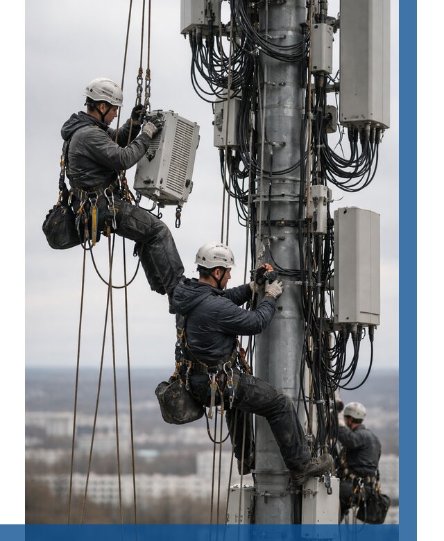Монтаж оборудования связи на мачте в Ртищеве от 7661 р. | ВЫСОТНИК-Ртщ