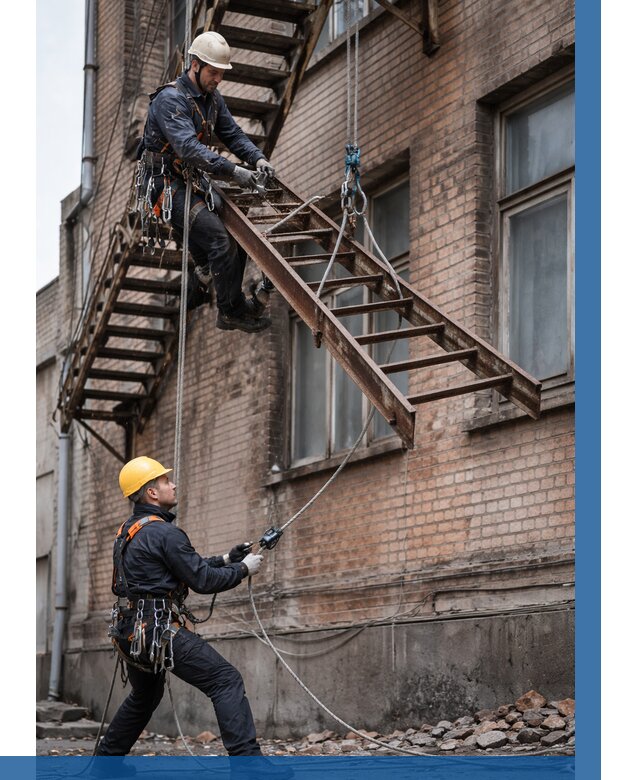 Демонтаж пожарной лестницы в Ртищеве от 12258 р. | ВЫСОТНИК-Ртщ