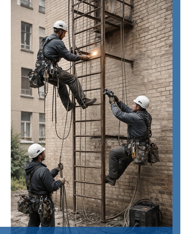 Ремонт пожарной лестницы в Ртищеве от 7661 р. | ВЫСОТНИК-Ртщ