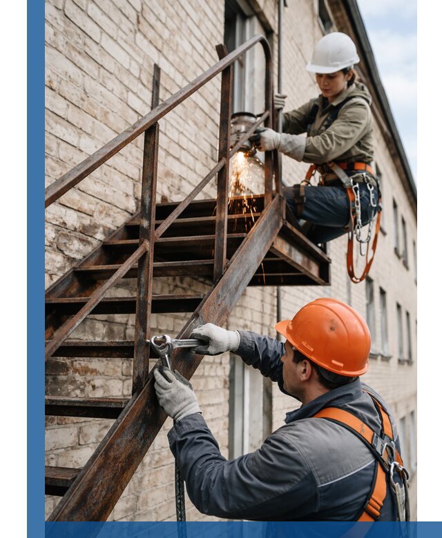 Ремонт и восстановление пожарных лестниц с выездом в Ртищеве