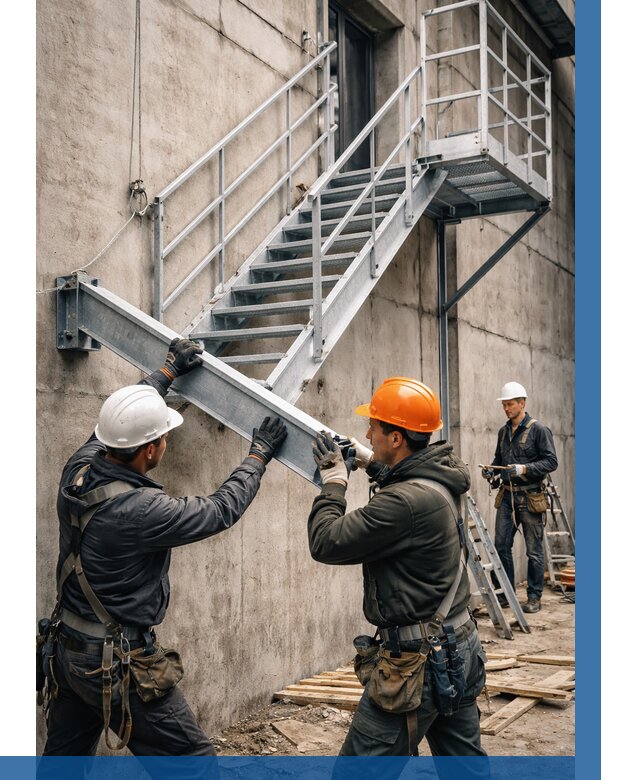 Монтаж металлических лестниц в Ртищеве от 15323 р. | ВЫСОТНИК-Ртщ