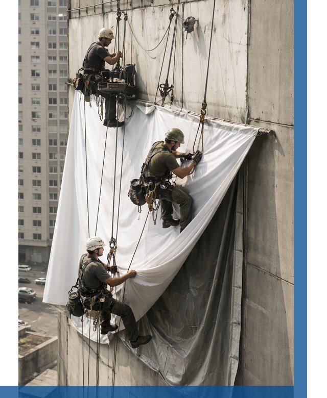 Замена баннерного полотна в Ртищеве от 6640 р. | ВЫСОТНИК-Ртщ—заказать