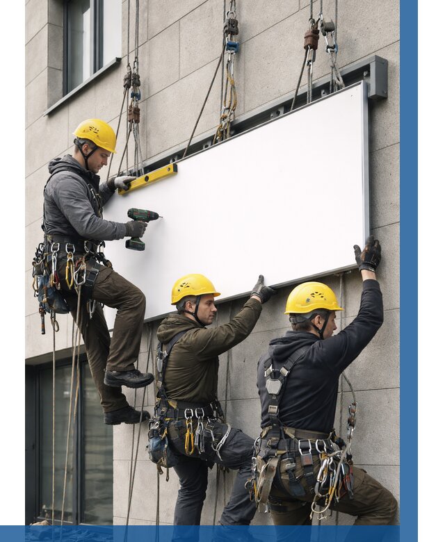 Монтаж рекламной вывески в Ртищеве от 8172 р. | ВЫСОТНИК-Ртщ