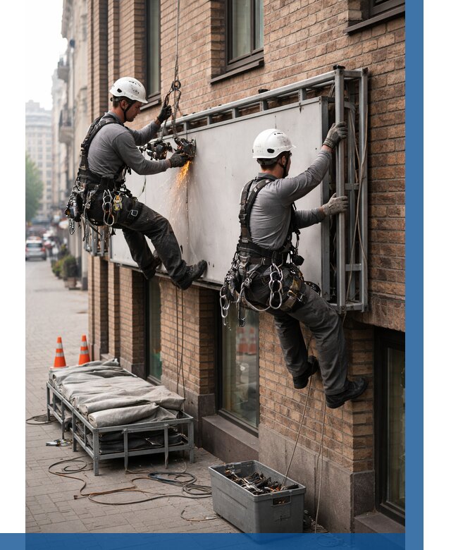 Демонтаж рекламной вывески в Ртищеве от 6640 р. | ВЫСОТНИК-Ртщ