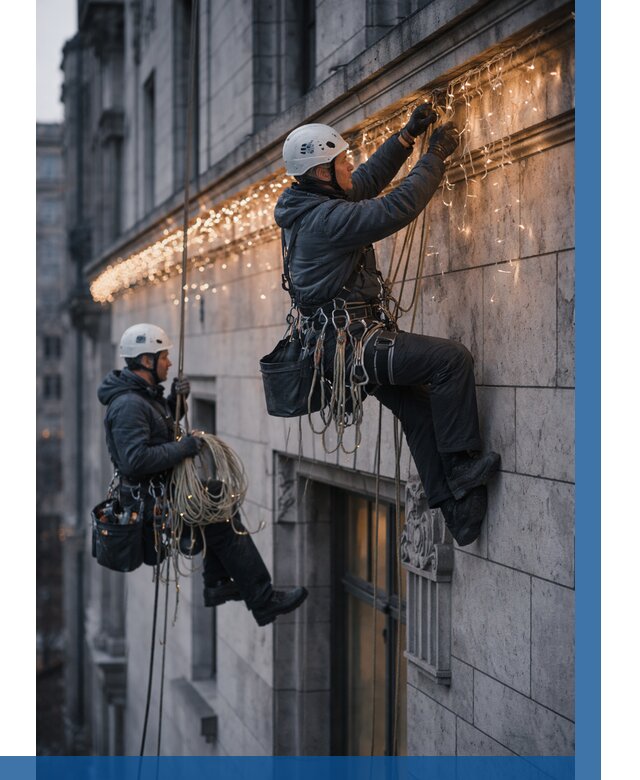 Монтаж новогодней иллюминации в Ртищеве от 8683 р. | ВЫСОТНИК-Ртщ