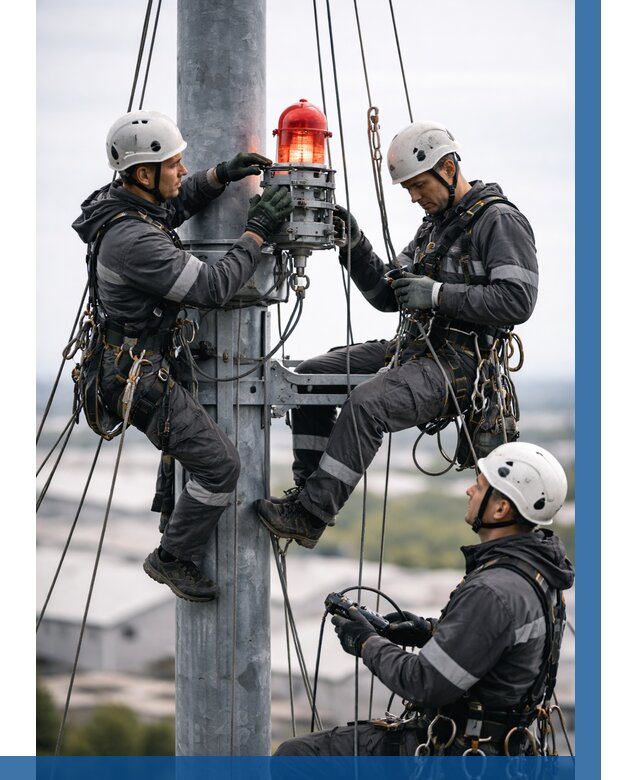 Монтаж заградительных огней в Ртищеве от 8683 р. | ВЫСОТНИК-Ртщ